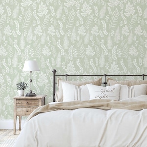 S4Sassy Peel & Stick Vinyl Tapete, Tapete Kontaktpapier Wasserdicht-Dusty Green Entfernbare Wandbespannung für Schlafzimmer, Wohnbereiche
