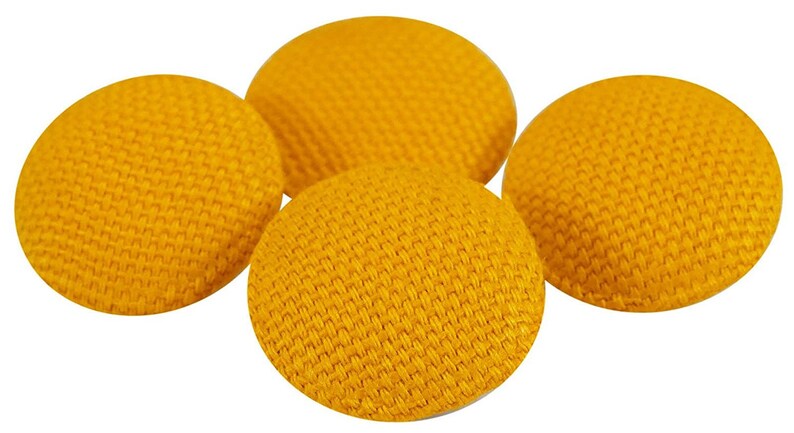 2 Holes Buttons Cotton Twill Fabric Covered Button Round Shape Pack of 50 Pieces Yellow Buttons PBTN-CT1E-B Sewing Accessories