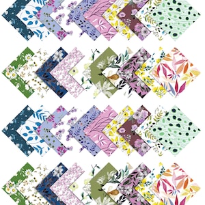 Vorgeschnittene Drucke Baumwollstoff Bundle Quilten Quadrate Charm Pack DIY Patchwork Nähen Handwerk -