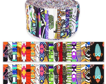 Jelly Roll 40 Strip Assorted Bundle, Crafting and Sewing, 100% Cotton Fabric Jelly Roll for Scrapbooking, Craft , Fabric Strips for Quilting