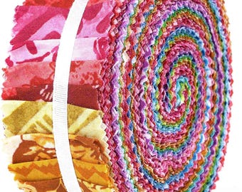 Batik Fabric Jelly Roll – 40 Red Cotton Quilting Strips