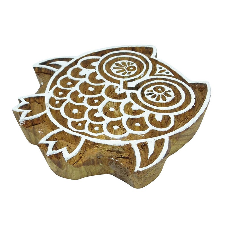 1 Pcs Wooden Border Stamp PB3113A Owl Printing Block Wooden Textile Stamp Decorative Blocks Scrapbook Stamp