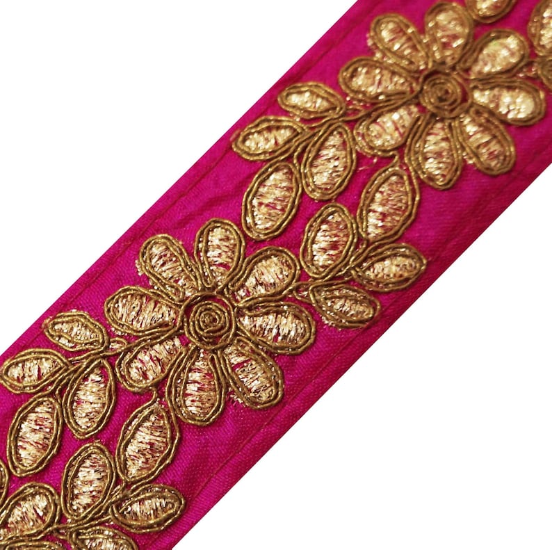 Crafting Trim Floral Craft Ribbon 3.8 Cm Wide Beaded Fringes Border By The Yard