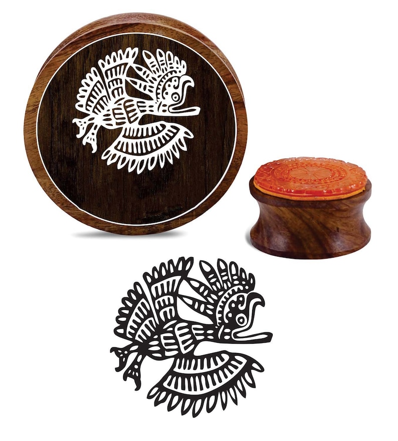 Antique Bird Pattern Wooden Rubber Stamp Textile Fabric Printing Stamp,Fabric Printing,Rubber Stamp Craft By 1 Pc PRB-625
