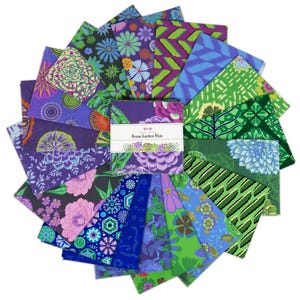 Floral Cotton Fabric Squares, DIY Quilting Bundles