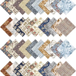 Quadrati di tessuto di cotone con stampa floreale: confezione di charm per quilting, fai da te