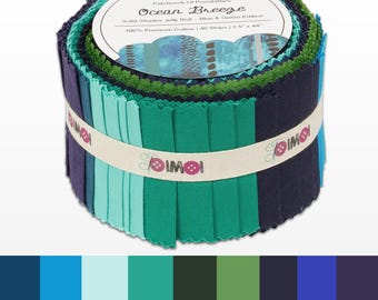 Soimoi Solid Jelly Roll Fabric Strips for Quilting, 40 Strip Assorted Bundle, Jelly Roll for Scrap booking, Sewing, Craft, Home Decor, Rug