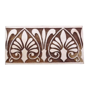 Fabric Textile Printing Block, Border Art Stamps, Fabric Accessories, Decorative Spade Design Printing Blocks, Hand Carved Stamp, PB3347A