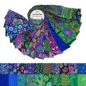 Tela Ocean Garden Bliss Jelly Roll, 40 tiras de algodón, para patchwork.