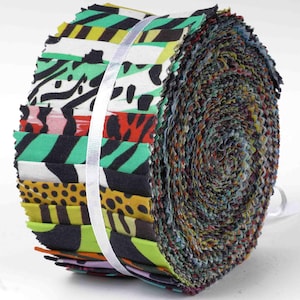 Jelly Roll 40 Strip Assorted Bundle Crafting, and Sewing, 100% Cotton Fabric Jelly Roll Bundle For Scrap booking, Precut Quilt Projects