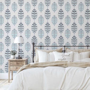 S4Sassy Peel & Stick Vinyl Tapete, Tapete Kontaktpapier Wasserdicht-Blau Abnehmbare Wandbespannung für Schlafzimmer, Wohnbereich, Schrank