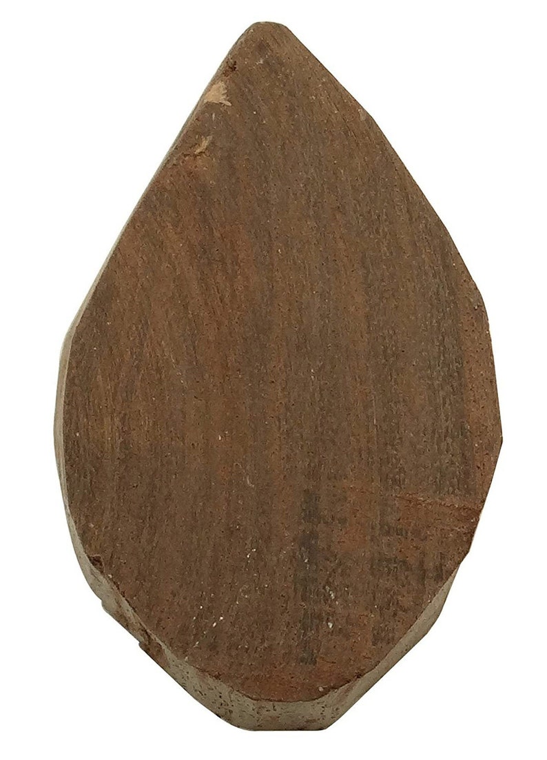 Handskuren lövträstämpel, textiltryckblock, indisk konst bild 3