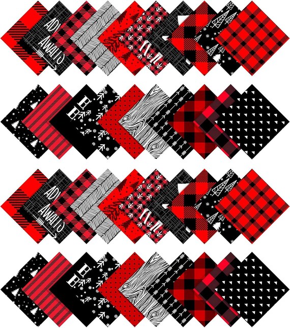 Soimoi Precut Karo Prints Baumwollstoff Bundle Quilten Quadrate