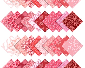 Cuadrados de tela de algodón con estampado floral, paquete de encanto para patchwork, patchwork DIY