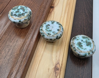 Unique Handcrafted Ceramic Cabinet or Drawer Knobs