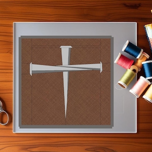 Printable FPP Pattern for 12x12inch Quilt Block - Three Nails