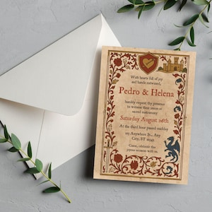 Mittelalterliche Hochzeitspapeterie
