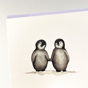 Cute Penguin card for boyfriend, girlfriend. You're my Penguin birthday card. Love birds card for Anniversary. image 1