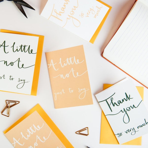 Mini Note Card Set Etsy