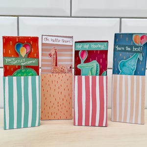 Kits de manualidades con papel Matchbox para niños - 4 diseños de animales