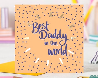 Meilleur papa du monde - Jolie carte de fête des pères pour papa