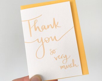 Mini Thank You notecard - yellow - by Sunshine for Breakfast