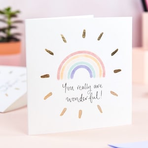 Pacote de 4 ou 10 cartas, Vocês são cartas maravilhosas. Obrigado cartões arco-íris. Obrigado cartões de professor da Sunshine for Breakfast.