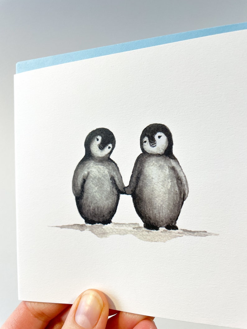 Cute Penguin card for boyfriend, girlfriend. You're my Penguin birthday card. Love birds card for Anniversary. image 3