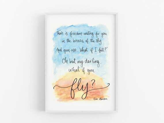 What If I Fall Oh But My Darling What If You Fly Art Print Etsy What If I Fall Oh But My Darling What If You Fly Art Print Etsy