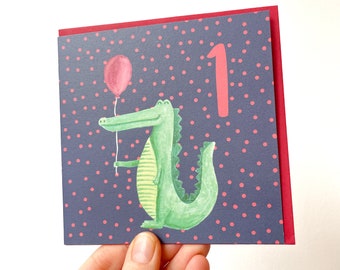 1st Birthday Card - Children's Animal birthday card