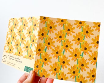 Joyful Sunflowers card | Floral note card by Sunshine for Breakfast