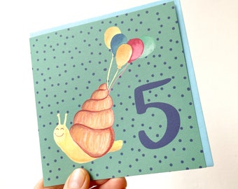 5th Birthday Card - Children's Animal birthday card
