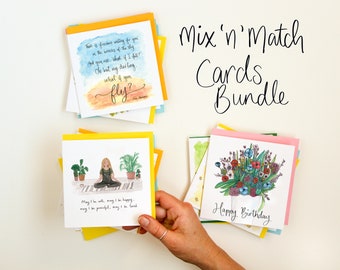Mix and Match any 10 greetings cards, designed by Sunshine for Breakfast