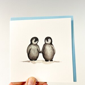 Cute Penguin card for boyfriend, girlfriend. You're my Penguin birthday card. Love birds card for Anniversary. image 2