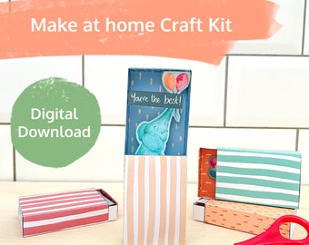 Downloadable craft kit - Matchbox Paper Craft Kit for childre - Elephant