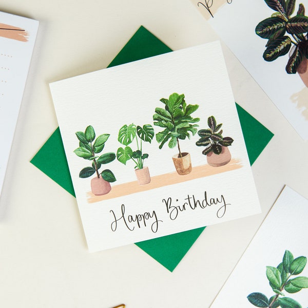 House plants birthday card by Sunshine for Breakfast