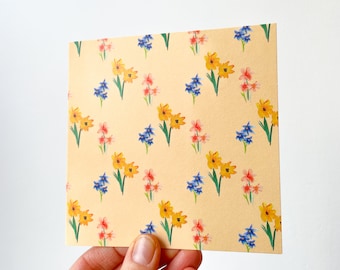 Yellow Floral Card | Sympathy card | Encouragement card by Sunshine for Breakfast