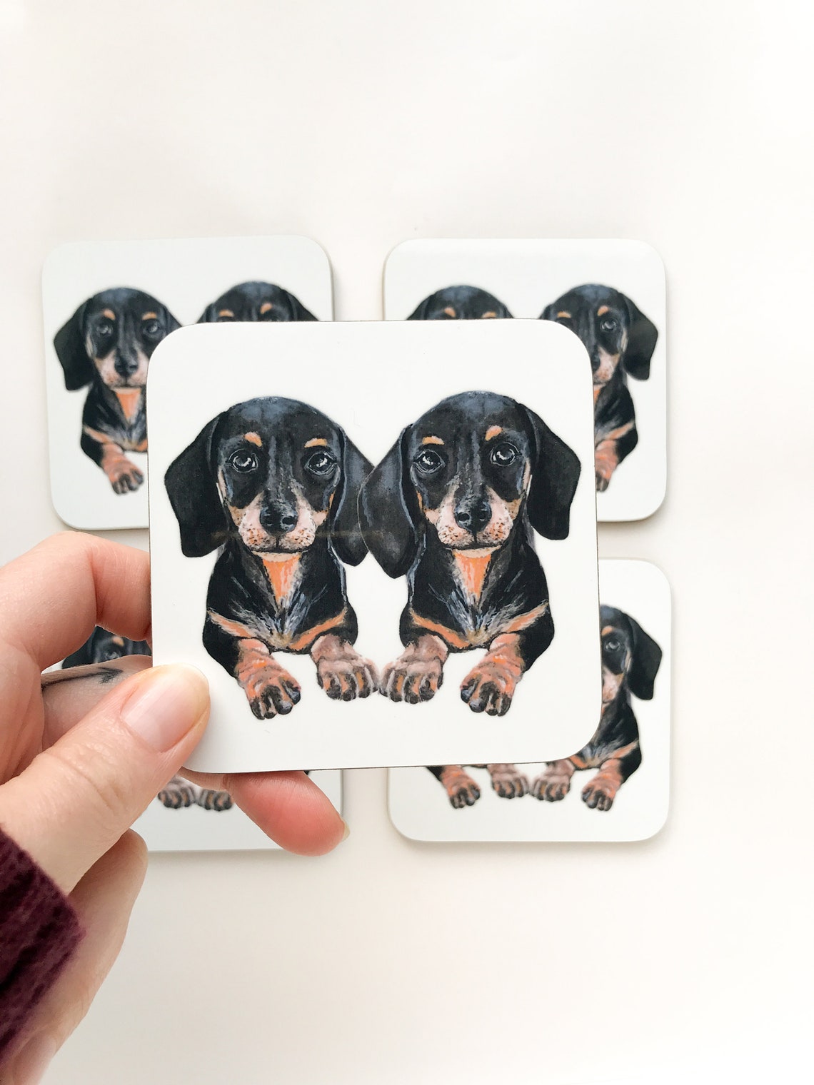 Cute Sausage Dogs Coaster. Sausage Dog Gift for Him Gift for Etsy
