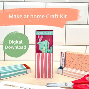 Downloadable craft kit - Matchbox Paper Craft Kit for kids - Crocodile