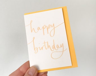 Mini Happy Birthday notecard - green - by Sunshine for Breakfast