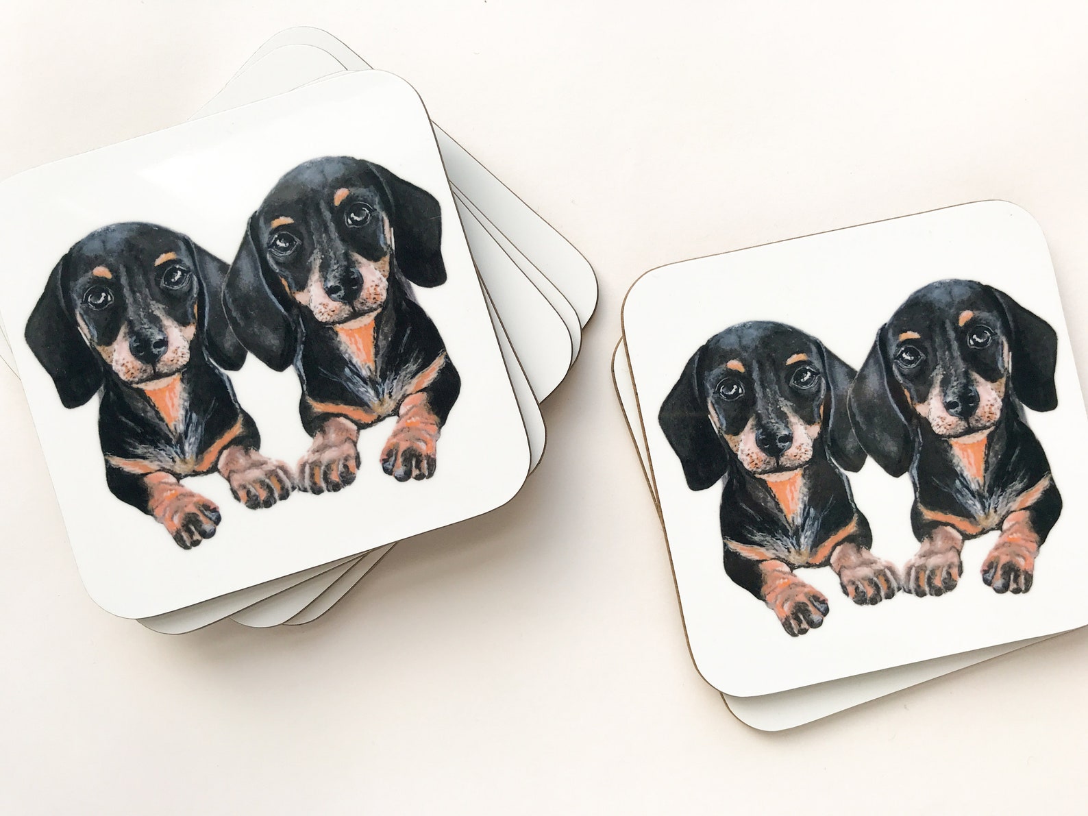 Cute Sausage Dogs Coaster. Sausage Dog Gift for Him Gift for Etsy