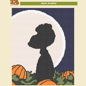 It&#39;s the Great Pumpkin Charlie Brown Snoopy Cross Stitch Pattern PDF