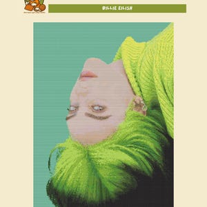Billie Eilish Cross Stitch Pattern PDF