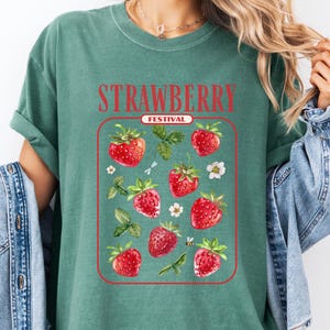 Erdbeere Festival Shirt, Beere gute Zeiten T-Shirt, Erdbeer-Liebhaber-Shirt, Retro Erdbeere T-Shirt, trendiges Erdbeere T-Shirt