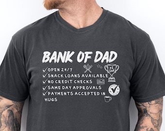 Camiseta divertida para papá de Comfort Colors®, camiseta para papá (para el día del padre), regalo divertido para papá, camiseta con chiste de papá, regalo para papá de parte de los niños, camiseta para papá (para la vida de papá)