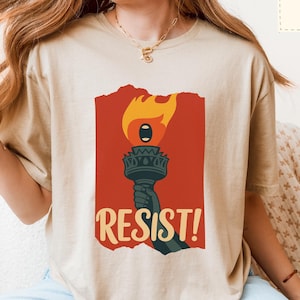 Resist Political T Shirt, Activism Graphic Tee, Anti Trump Shirt, Political Statement Shirt, Resist Fist Shirt, Protest Tee, Graphic T Shirt
