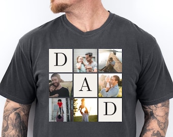 Camiseta personalizada Comfort Colors® para papá con foto, camiseta personalizada para el Día del Padre para papá primerizo, camiseta para papá, regalo de cumpleaños para papá, regalo para esposo, regalo para papá
