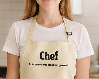 Funny Chef Apron, Culinary School Graduation Gift, Gift for Chef, Future Chef Gift Idea, Chef Apron, Christmas Gift, Kitchen Cooking Apron