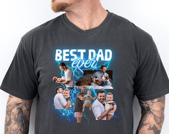 Camiseta Comfort Colors® para el mejor papá, camiseta personalizada para el Día del Padre, camiseta para el Día del Padre, camiseta para papá e hijos, camiseta personalizada para papá, camiseta para papá, regalo para papá