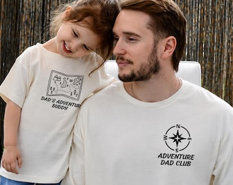 Camiseta del Club de Papás Aventureros, body de bebé "Compañero de Aventuras de Papá", conjunto a juego para papá y bebé, regalo del Día del Padre, regalo para papás campistas